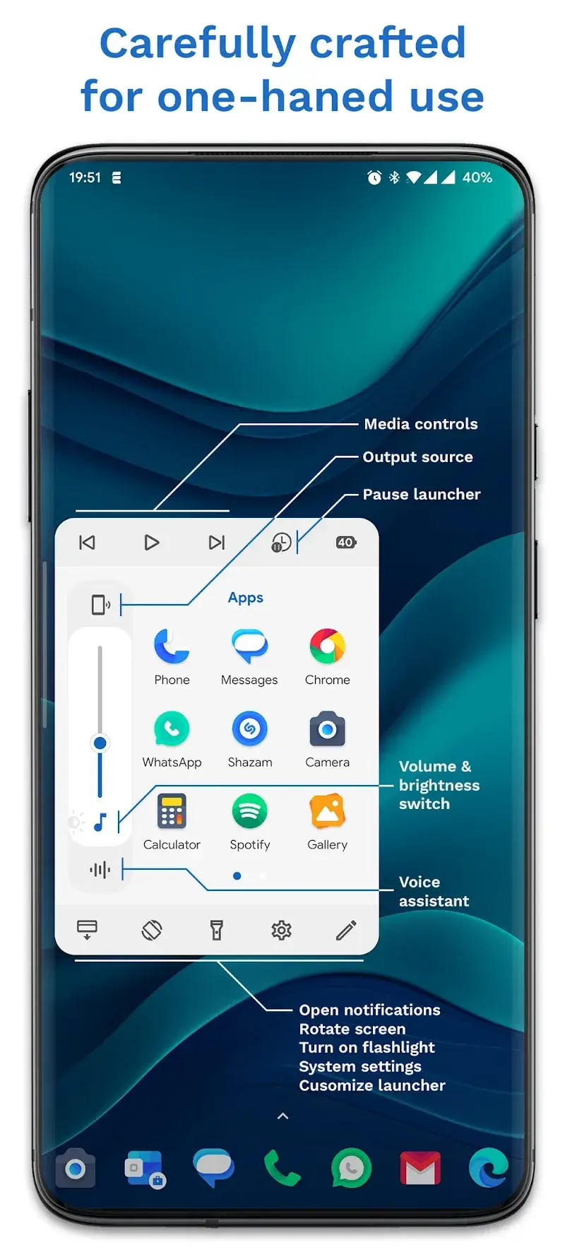 Edge Card Launcher: Side Panel screenshot 1