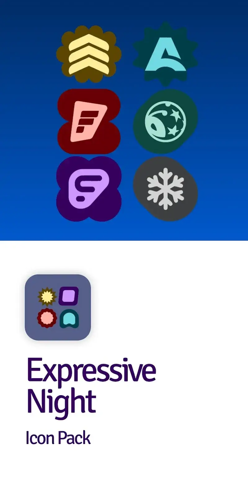 Expressive Night Icon Pack screenshot 1