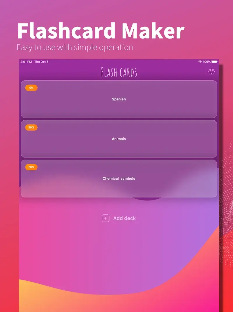 Flashcard maker screenshot 1