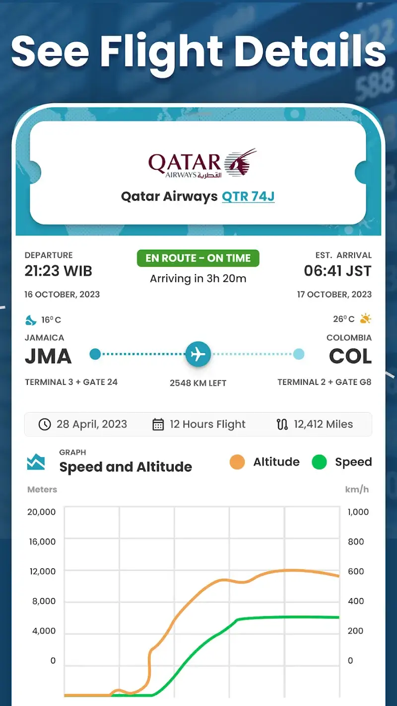 Flymat: Live Flight Tracker screenshot 1
