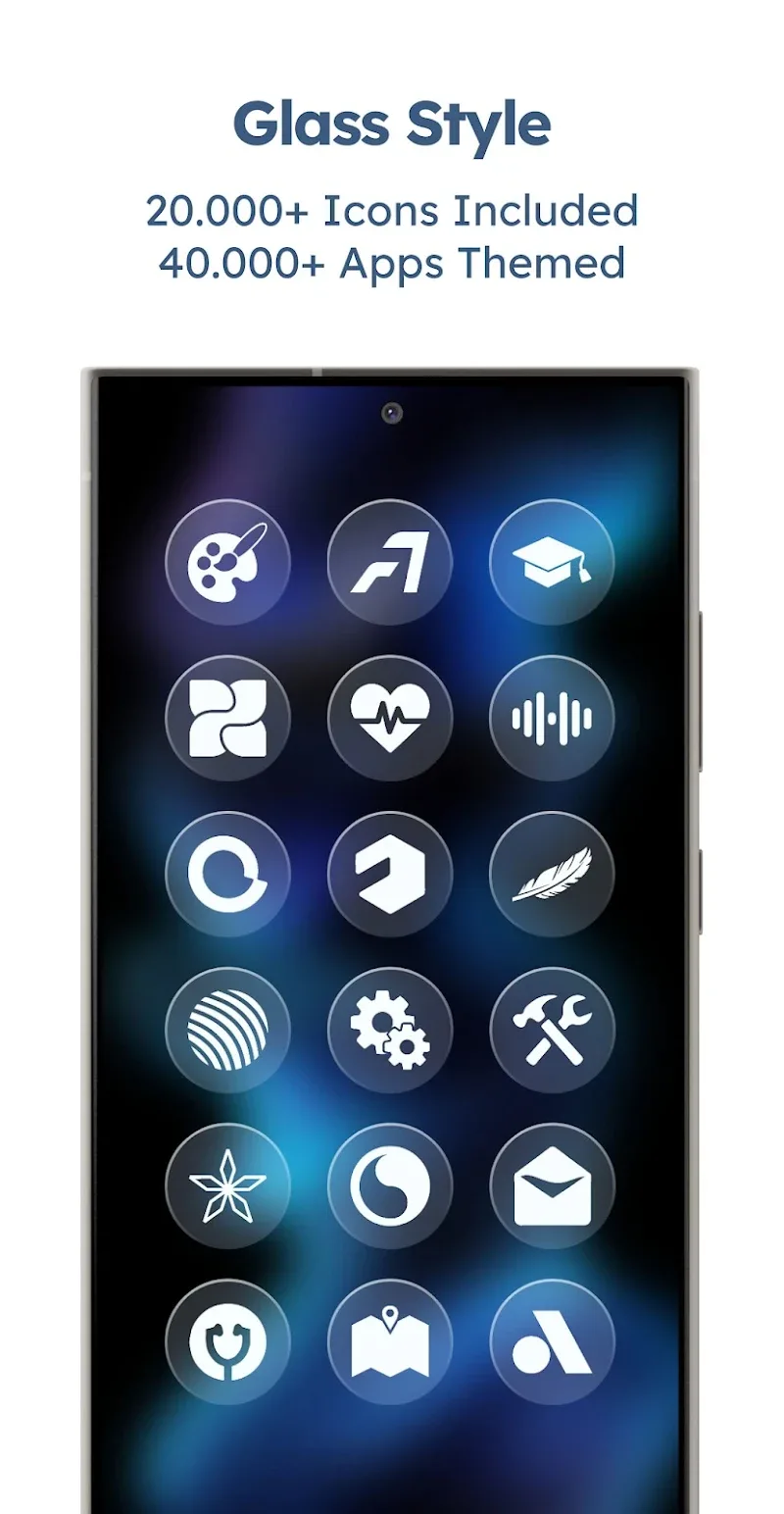 Glassy Round OS Icon Pack screenshot 1