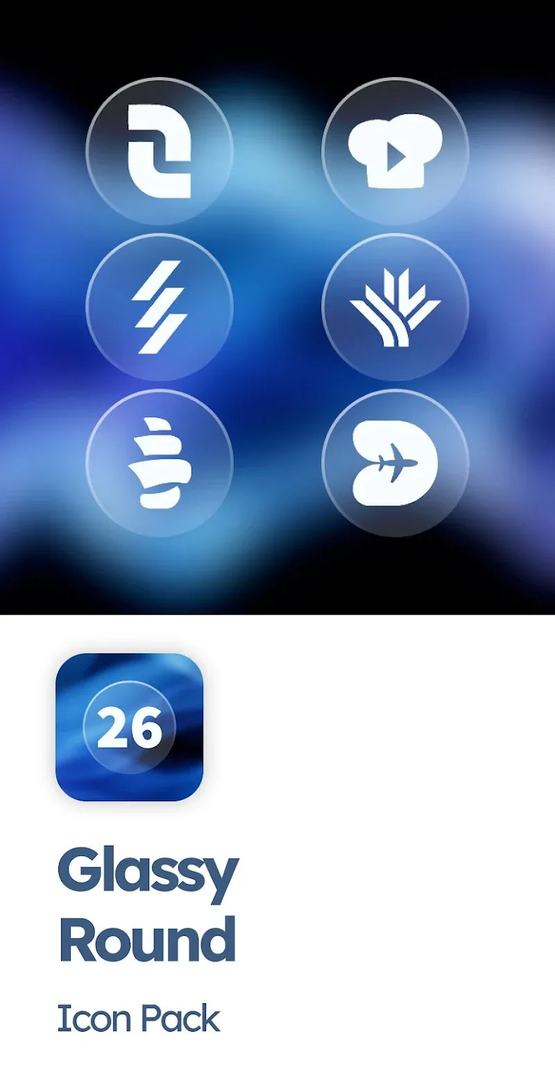 Glassy Round OS Icon Pack screenshot 1