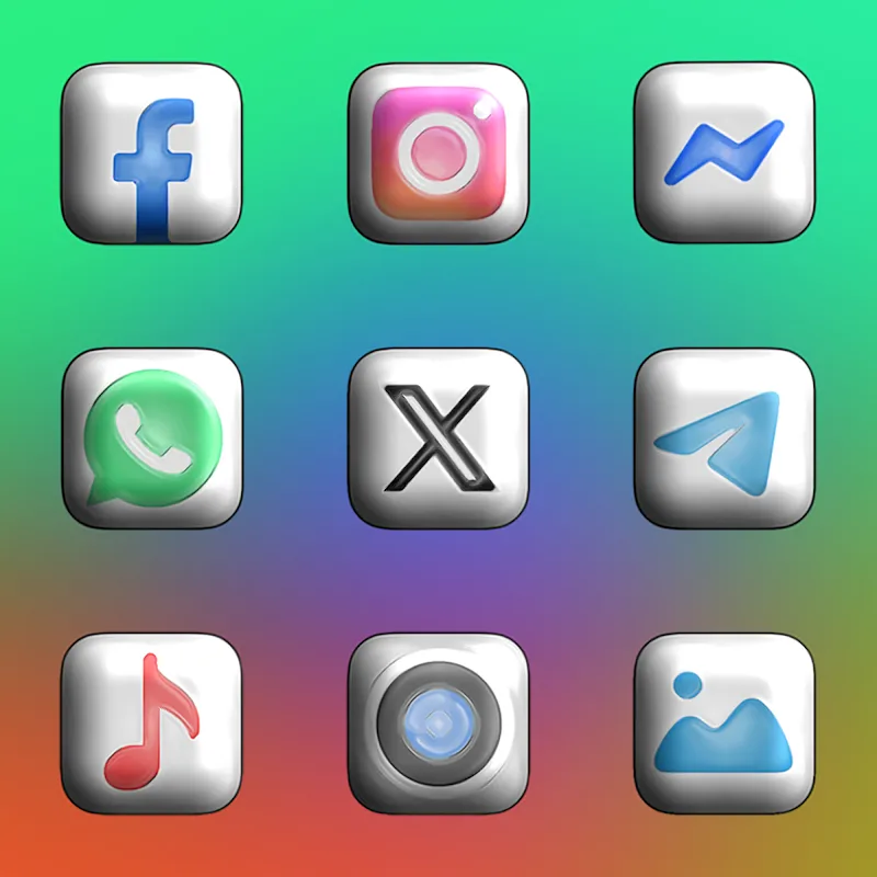 Glossy 3D - Icon Pack screenshot 1