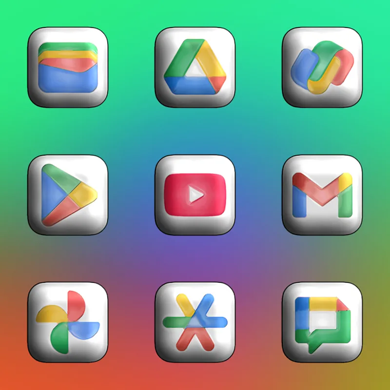 Glossy 3D - Icon Pack screenshot 1