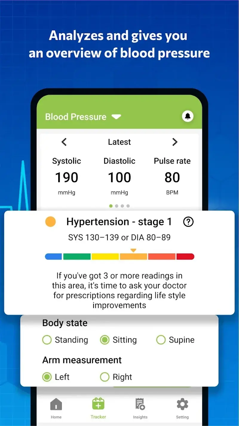 Blood pressure - Blood Sugar screenshot 1