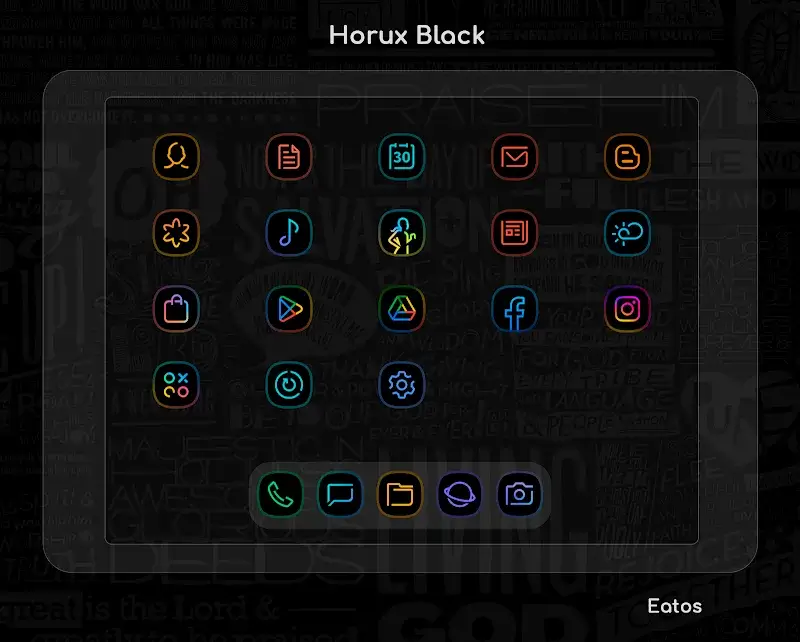 Horux Black - Icon Pack screenshot 1