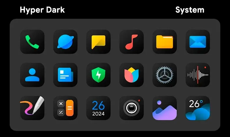 HyperDark - Icon Pack screenshot 1