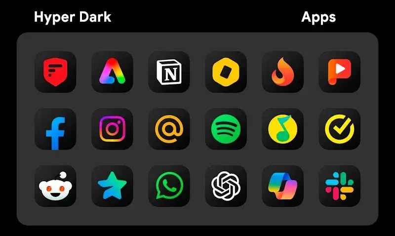 HyperDark - Icon Pack screenshot 1