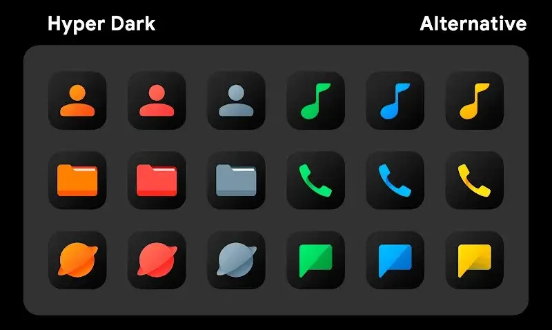 HyperDark - Icon Pack screenshot 1