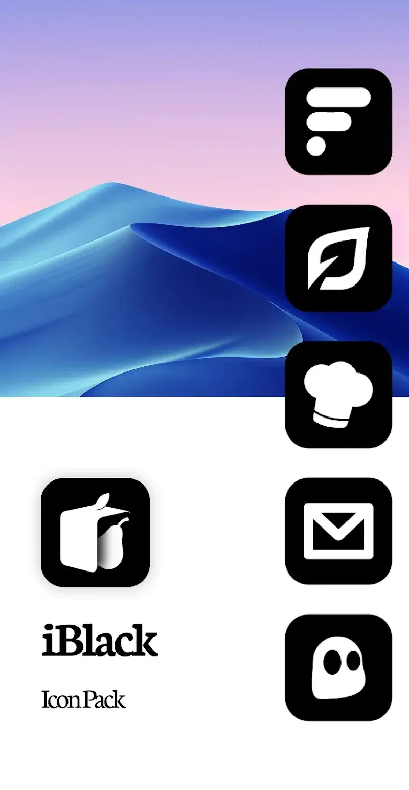 iBlack OS Icon Pack screenshot 1