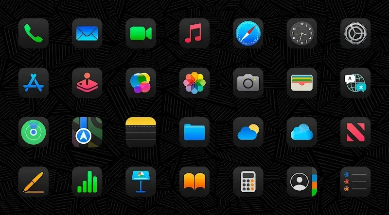 iDarkOS 18 - Icon Pack screenshot 1