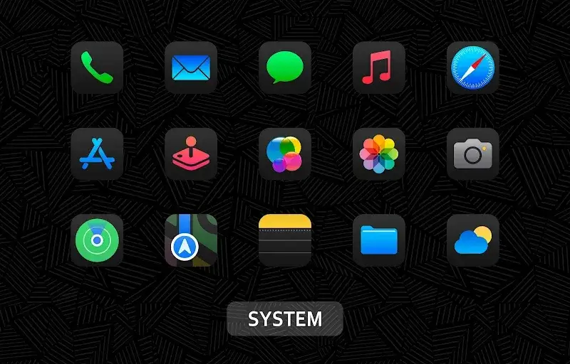 iDarkOS 18 - Icon Pack screenshot 1