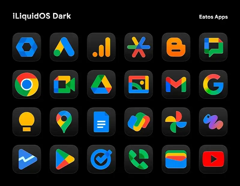 iLiquidDark - Icon Pack (iLiquidOS Dark) screenshot 1