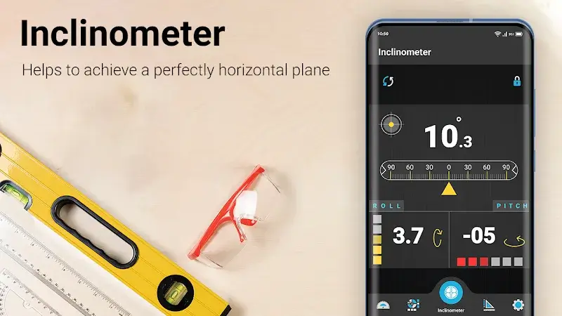 LVL Tool (Inclinometer & Bubble Level) screenshot 1