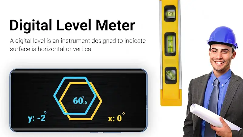 LVL Tool (Inclinometer & Bubble Level) screenshot 1