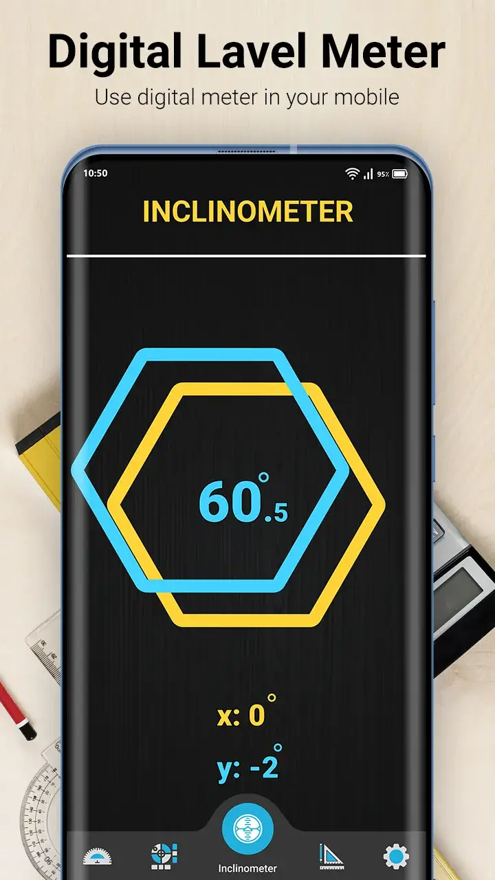 LVL Tool (Inclinometer & Bubble Level) screenshot 1