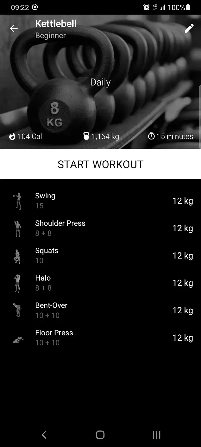 Kettlebell Home Workout screenshot 1