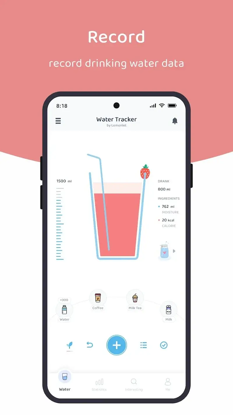 Lemonlet Water Tracker screenshot 1