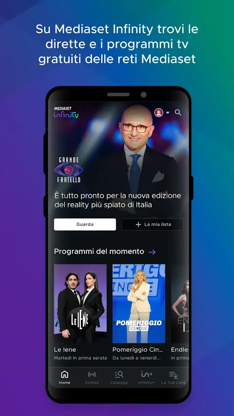 Mediaset Infinity screenshot 1