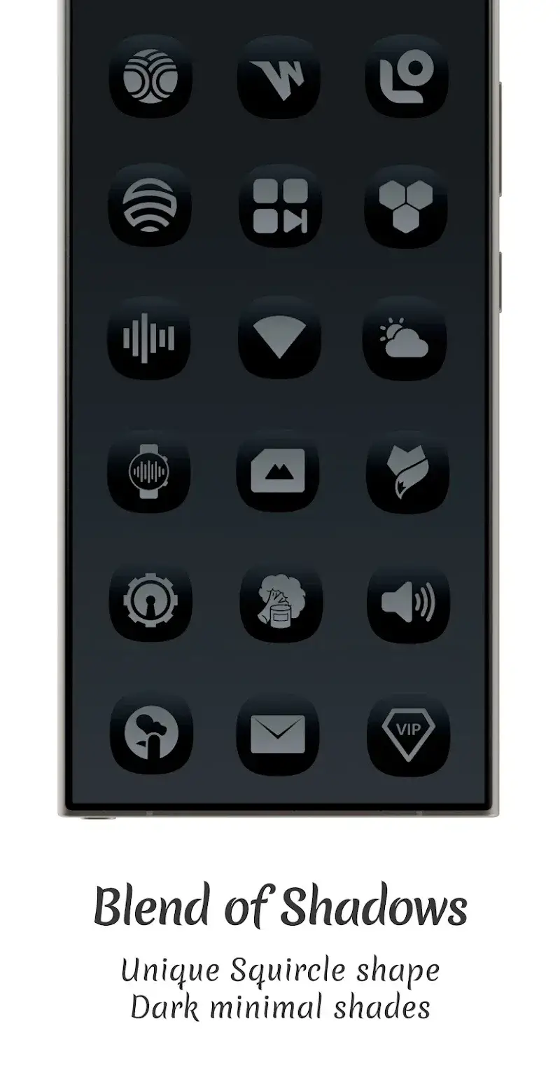 Midnight Dark Icon Pack screenshot 1