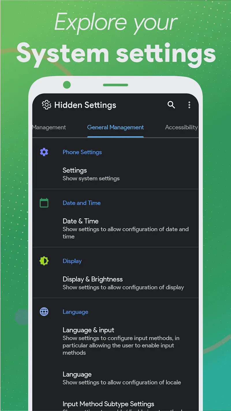 MIUI Hidden Settings Activity screenshot 1