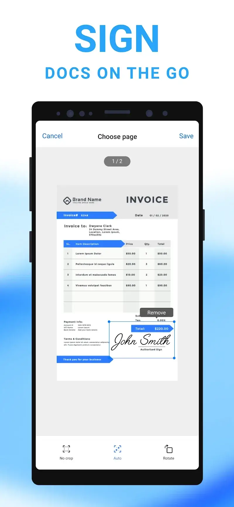 Mobile Scanner App screenshot 1