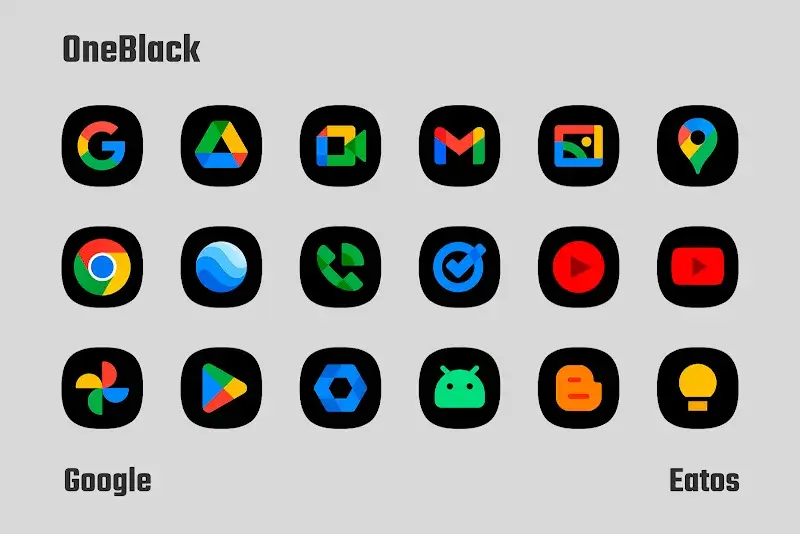OneBlack - Icon Pack screenshot 1