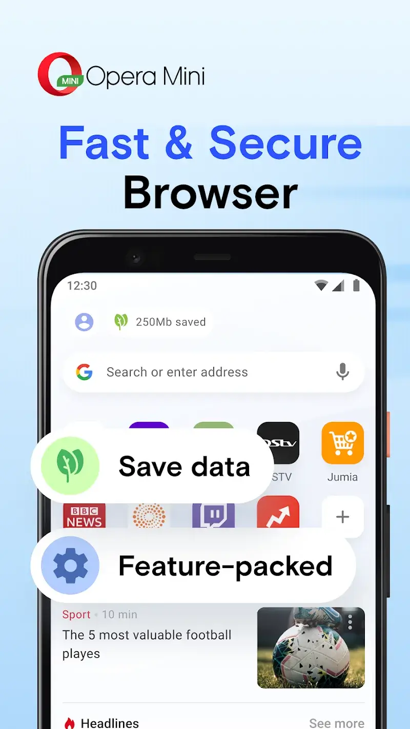 Opera Mini screenshot 1