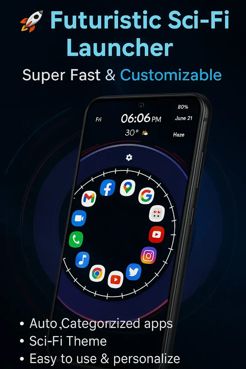 Orbit Launcher - Scifi Theme screenshot 1