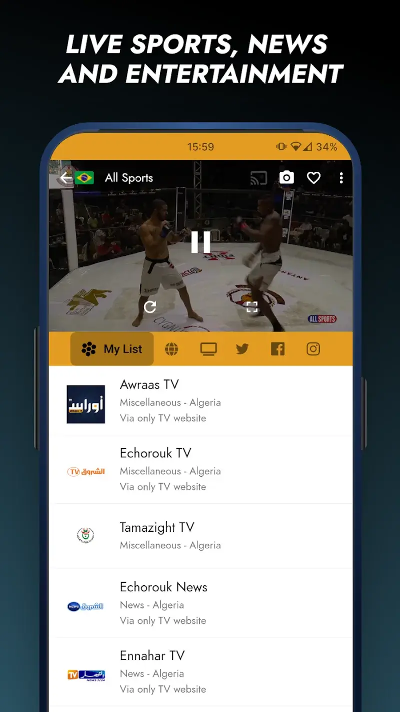 Orbitv: World TV Channels screenshot 1