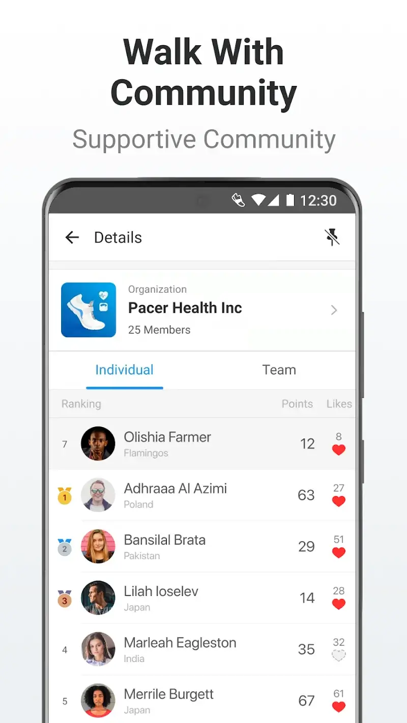 Pacer Pedometer screenshot 1