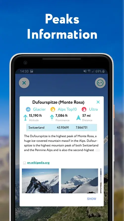 PeakVisor screenshot 1