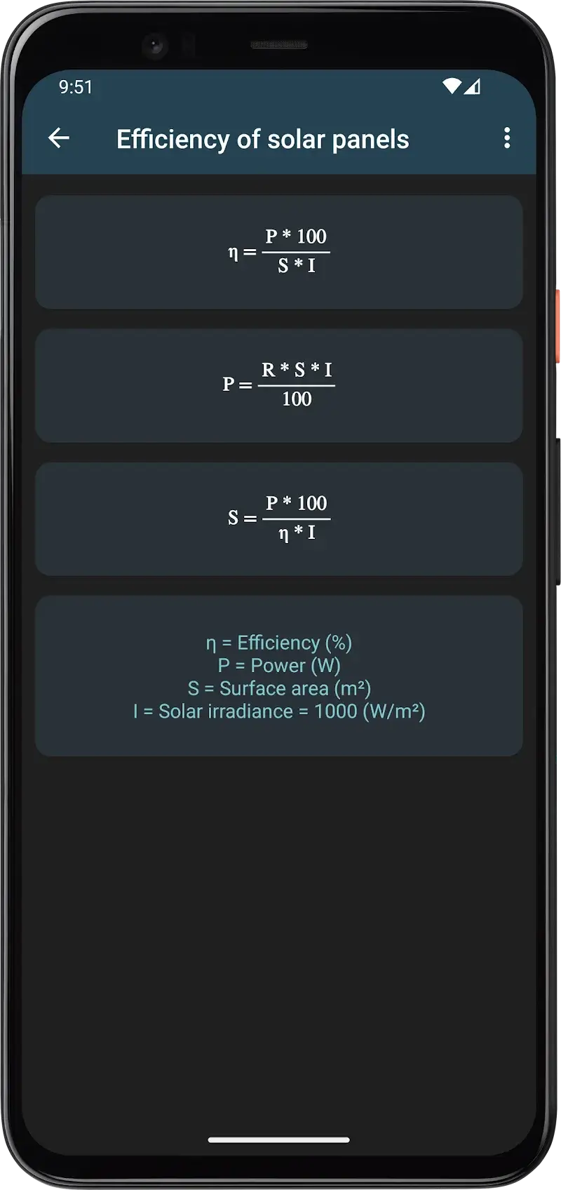 Photovoltaic Calculations screenshot 1
