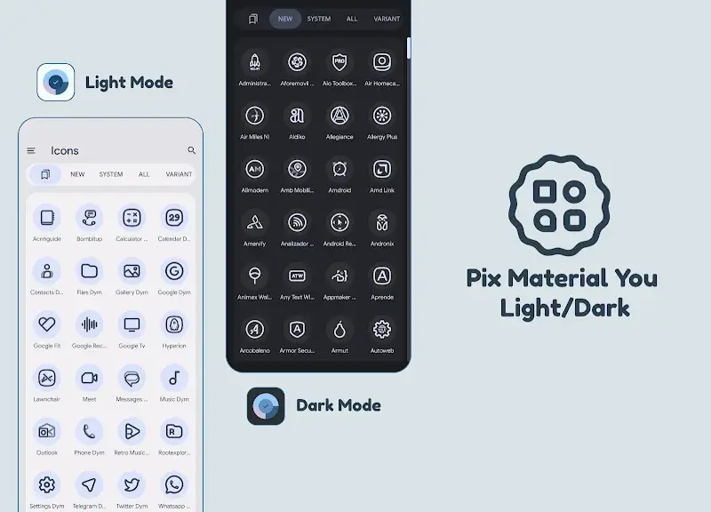 Pix Material You Light/Dark screenshot 1