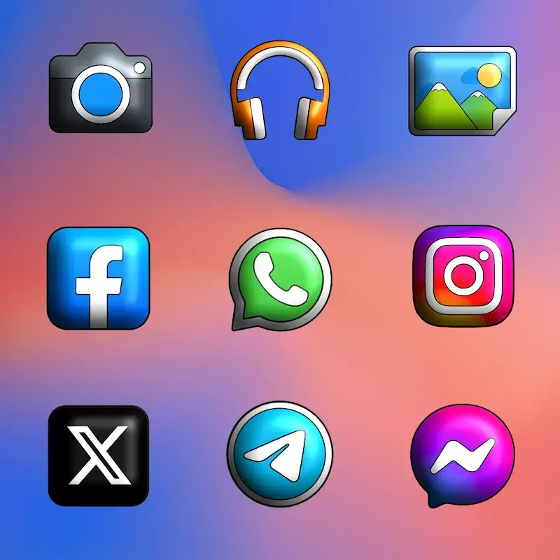 Pixly Limitless 3D - Icon Pack screenshot 1