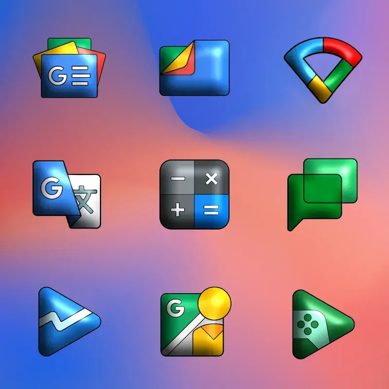 Pixly Limitless 3D - Icon Pack screenshot 1