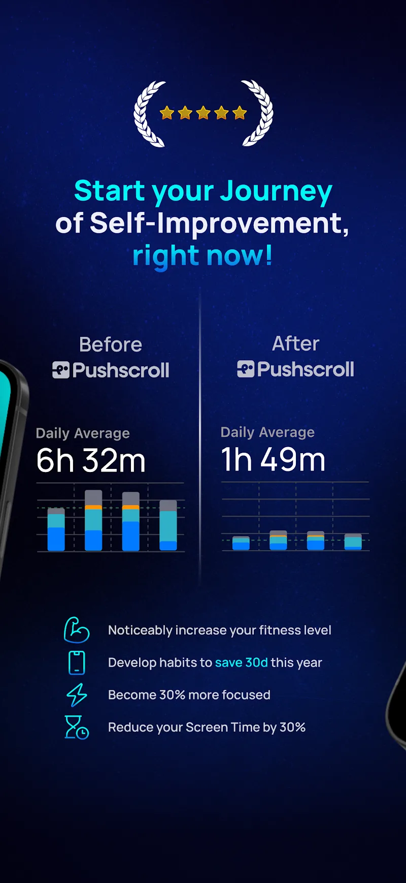 Pushscroll: Screen-Time Gym screenshot 1