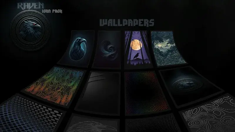Raven Dark Icon Pack screenshot 1