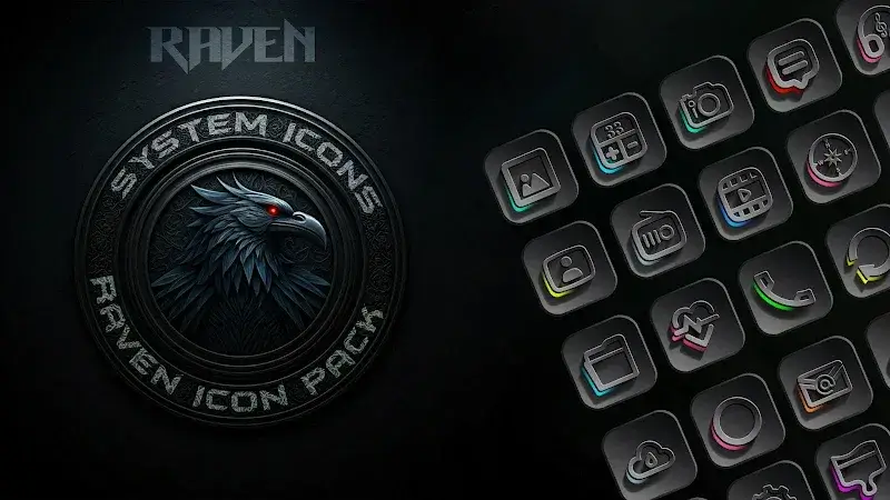 Raven Dark Icon Pack screenshot 1