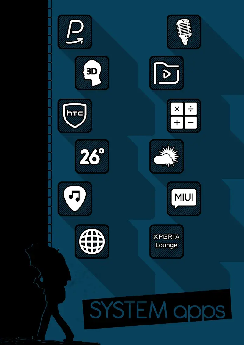 Raya Black Icon Pack screenshot 1