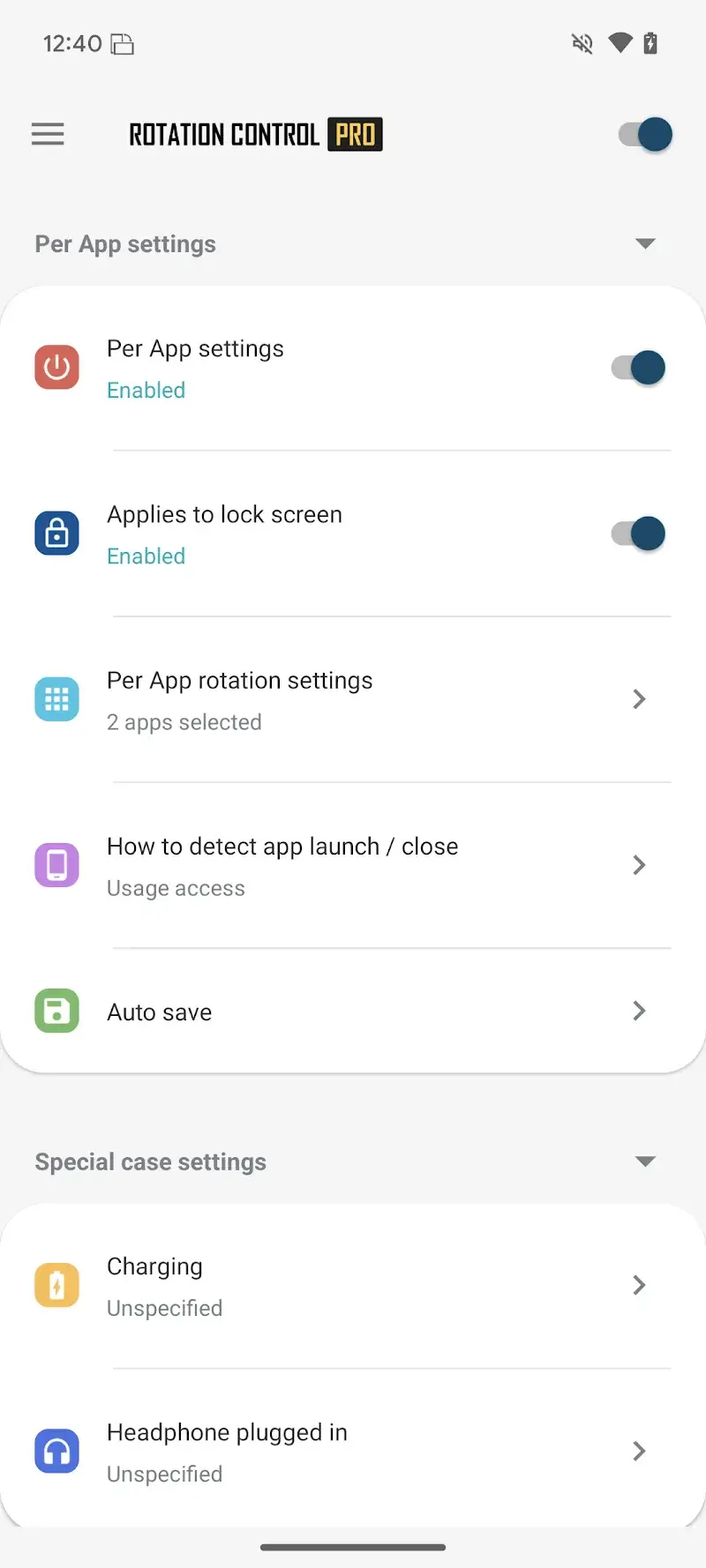 Rotation Control Pro screenshot 1