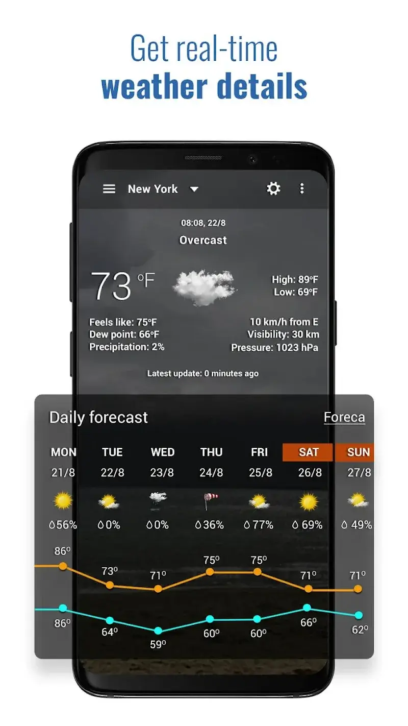 Sense Flip Clock & Weather screenshot 1