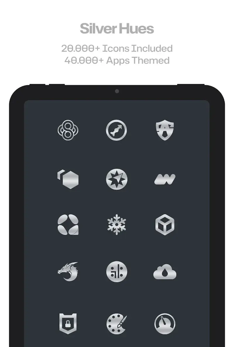 Silver Steel Icon Pack screenshot 1
