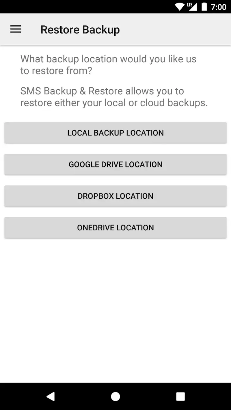 SMS Backup & Restore Pro screenshot 1