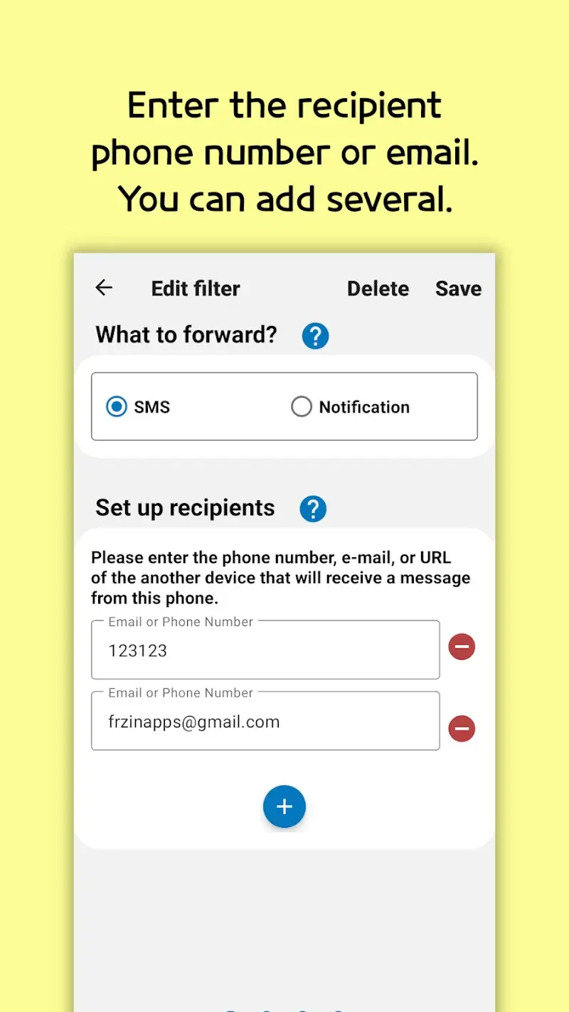 SMS Forwarder screenshot 1