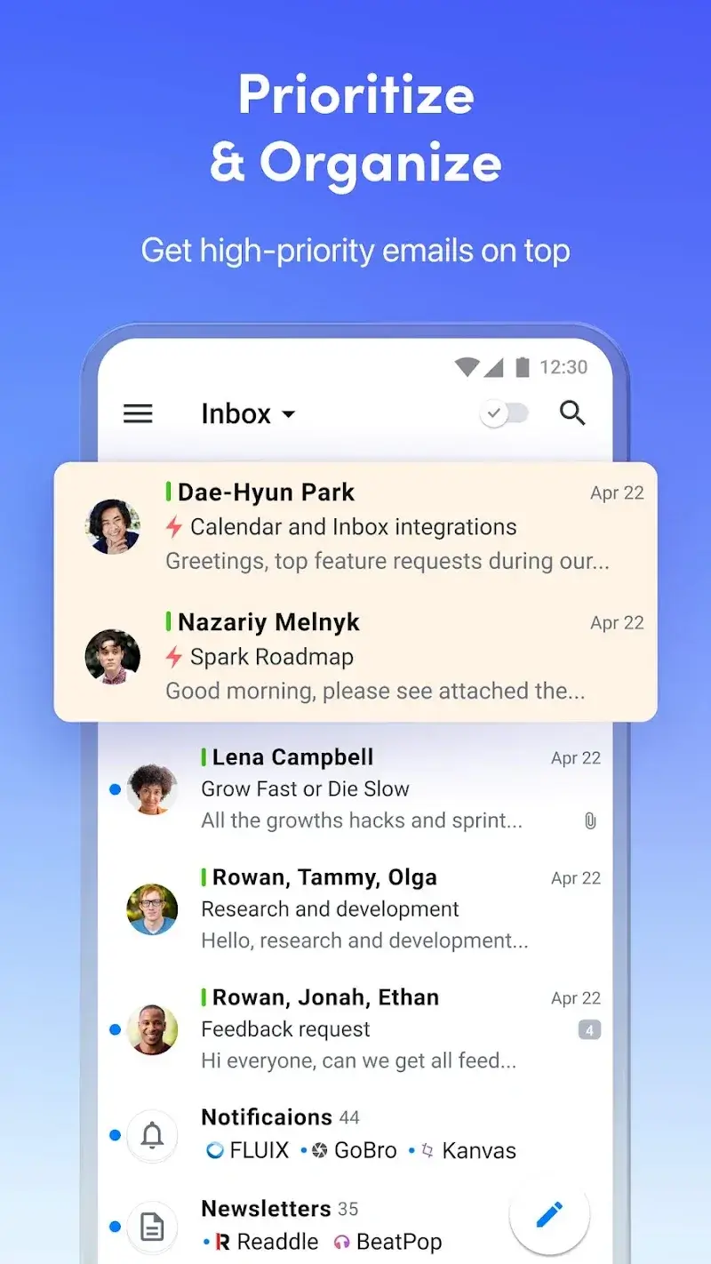 Spark Mail: AI Email, Calendar screenshot 1