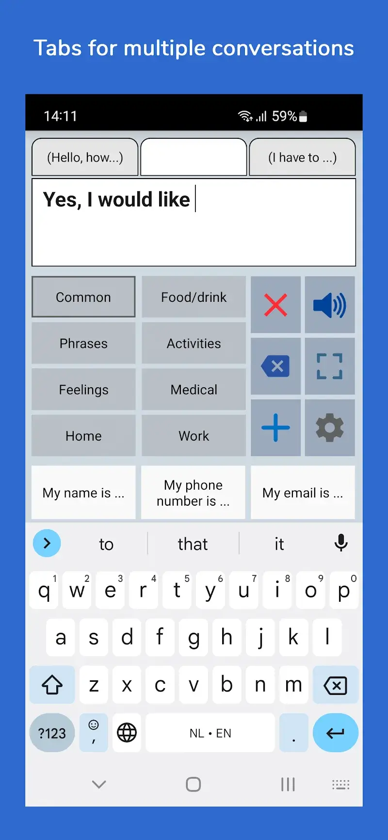 Speech Assistant AAC screenshot 1
