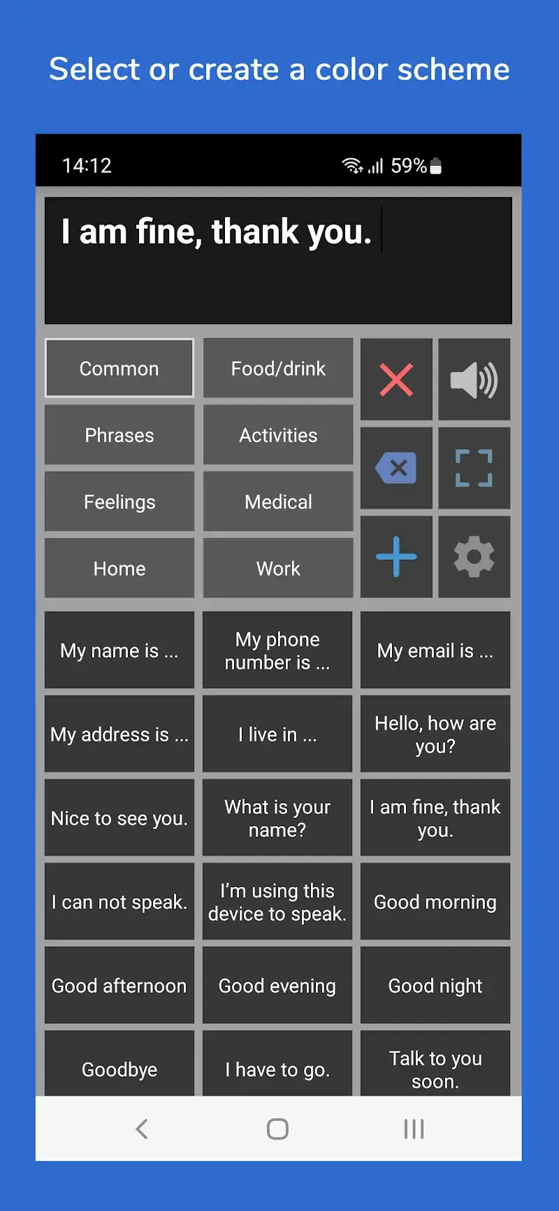 Speech Assistant AAC screenshot 1