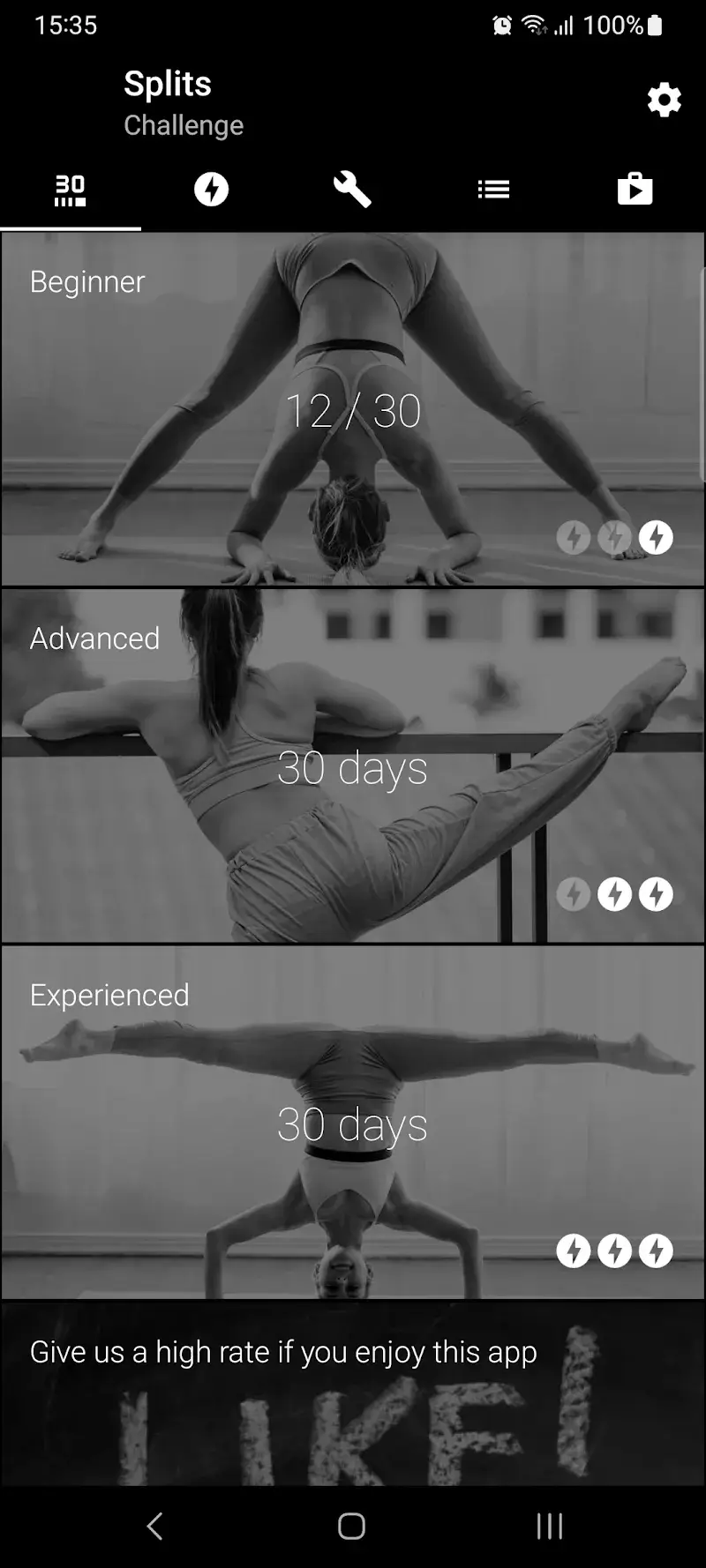 Splits. Stretching in 30 days screenshot 1