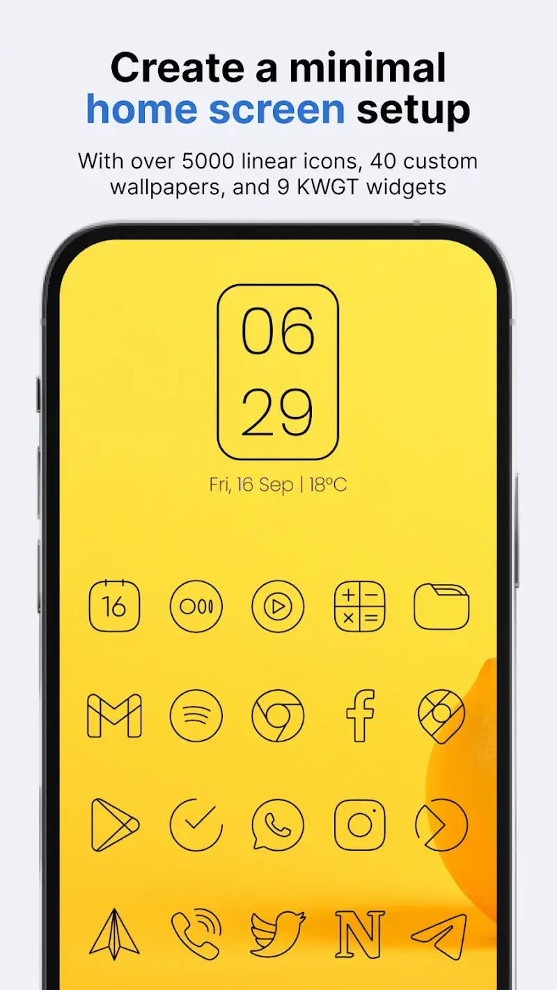 Vera Outline Black: Icon Pack screenshot 1